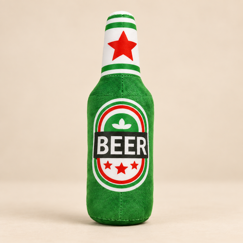Jouet Bouteille Festive Bière — peluche pour chien