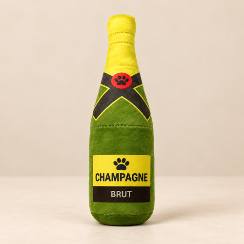 Jouet Bouteille Festive Champagne — peluche pour chien
