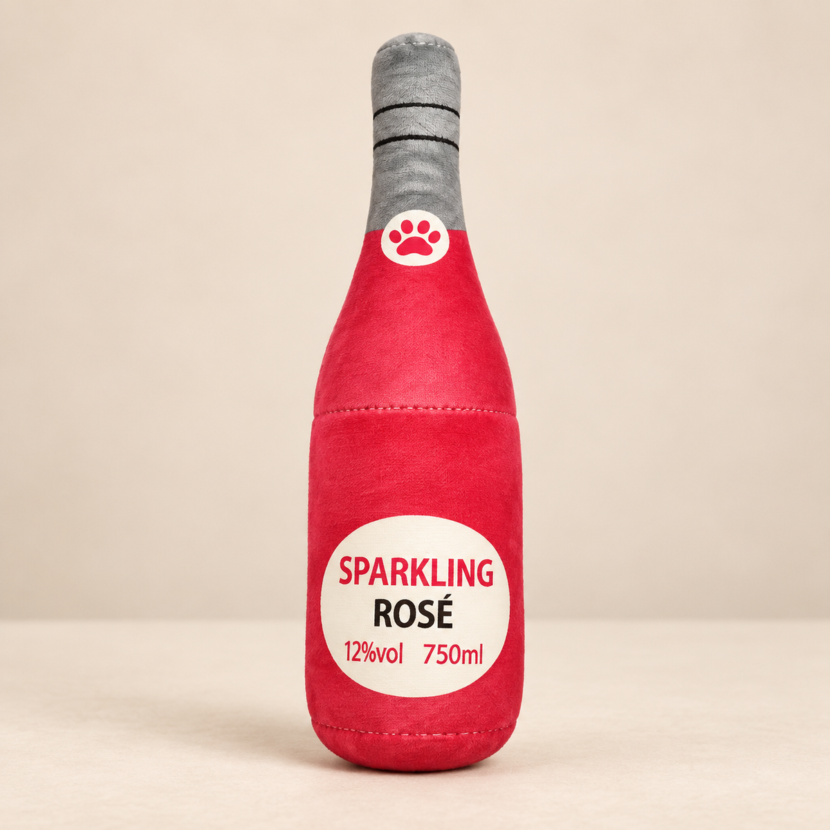 Jouet Bouteille Festive Rosé — peluche pour chien