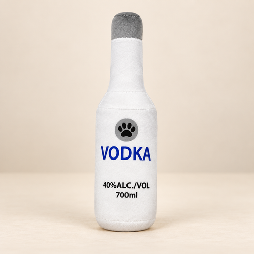 Jouet Bouteille Festive Vodka — peluche pour chien