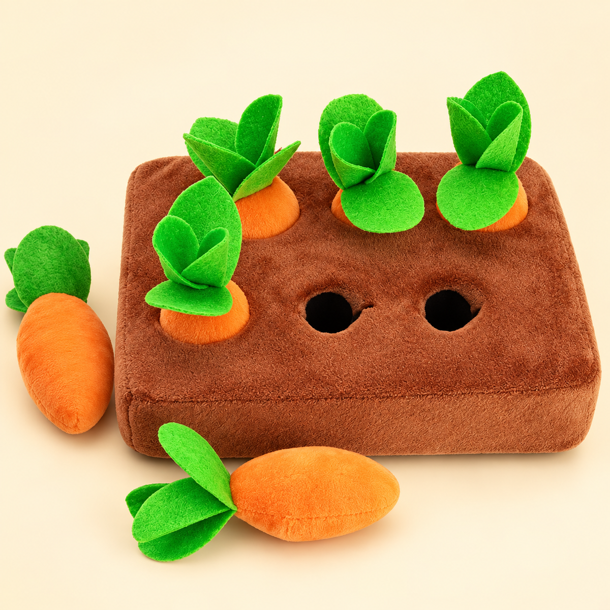 Tapis de fouille avec 6 carottes en peluche