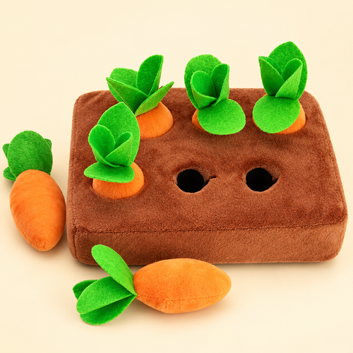 Tapis de fouille avec 6 carottes en peluche
