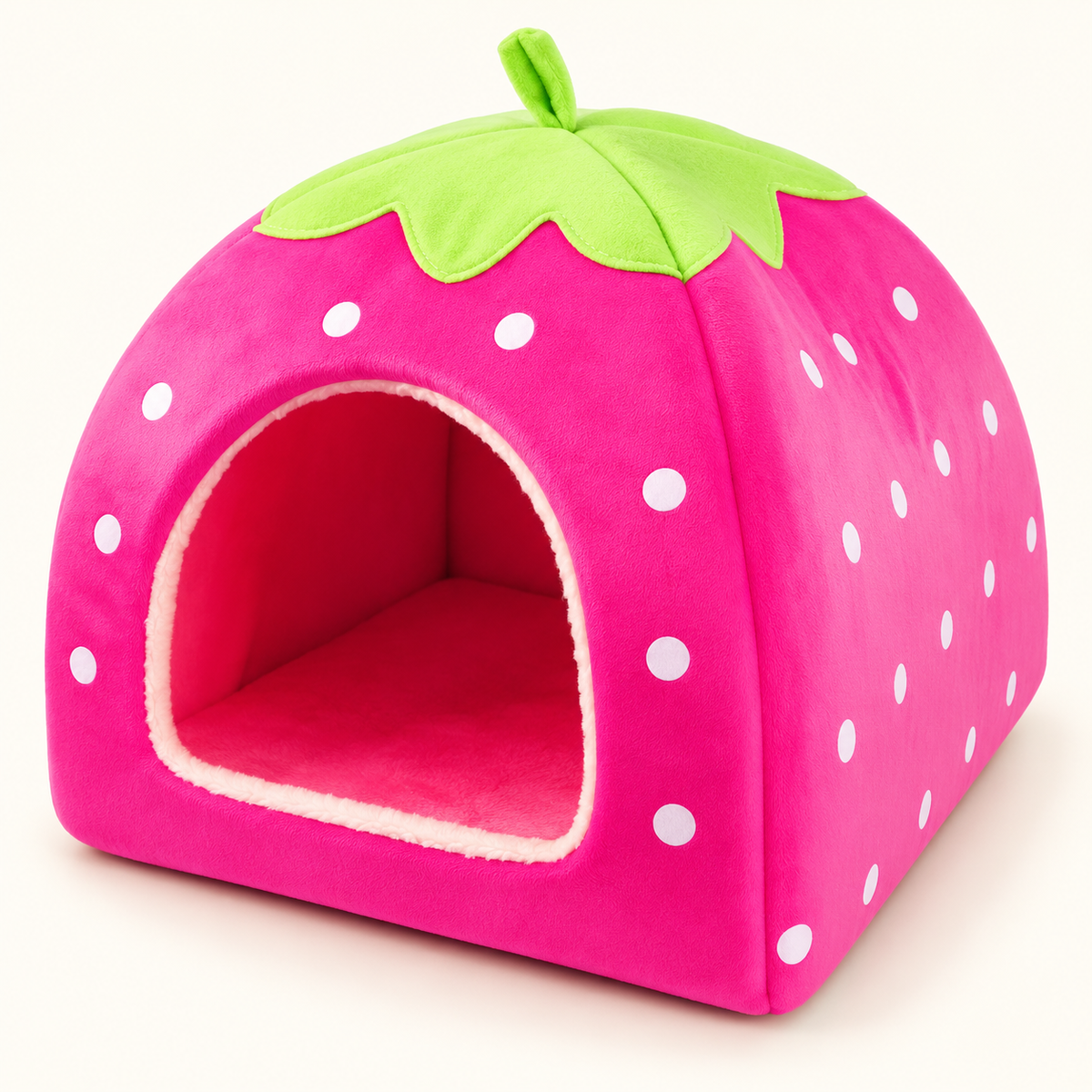Maison Fraise Câline rose pour chien